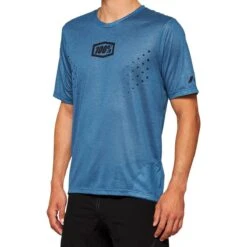 100% Airmatic Mesh Short Sleeve MTB Jersey -Cycle Flex Store 100P069 slate blue 37668.1685352810